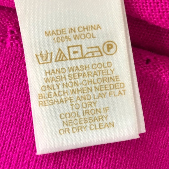 Kate spade 100% wool hot pink ruffle sweater M - Picture 3 of 8